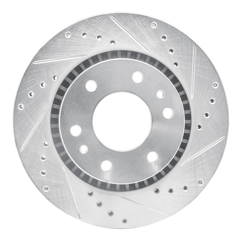 R1 Concepts R1 06-09 Buick Rainier Front Right Drilled & Slotted Silver Brake Rotor