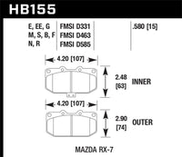 Hawk Performance Hawk 86-95 Mazda RX-7 DTC-60 Race Front Brake Pads