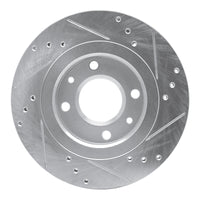 R1 Concepts R1 89-91 Peugeot 405 Front Left Drilled & Slotted Silver Brake Rotor