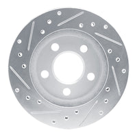 R1 Concepts R1 85-89 Dodge ARIES Front Right Drilled & Slotted Silver Brake Rotor