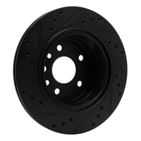 R1 Concepts R1 01-01 Cadillac CATERA Rear Right Drilled & Slotted Black Brake Rotor