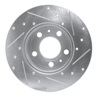 R1 Concepts R1 75-87 Volvo 242 Front Left Drilled & Slotted Silver Brake Rotor