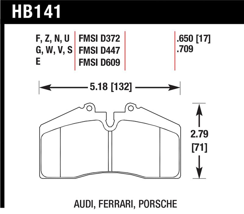 Hawk Performance Hawk 94-96 Ferrari 456GT Rear / 91-94 Porsche 911 Rear / 94-98 Porsche 911 Front / 86-91 Porsche 928