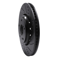 R1 Concepts R1 16-22 Acura ILX Front Right Drilled & Slotted Black Brake Rotor