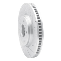 R1 Concepts R1 03-08 Cadillac SEVILLE Front Right Drilled & Slotted Silver Brake Rotor