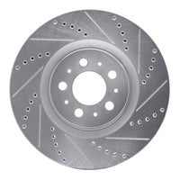 R1 Concepts R1 04-07 Volvo V70 Front Right Drilled & Slotted Silver Brake Rotor