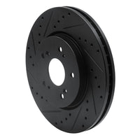 R1 Concepts R1 07-16 Acura RDX Front Left Drilled & Slotted Black Brake Rotor