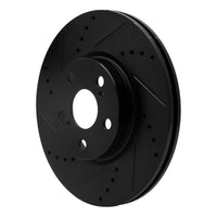 R1 Concepts R1 08-19 Pontiac Vibe Front Left Drilled & Slotted Black Brake Rotor