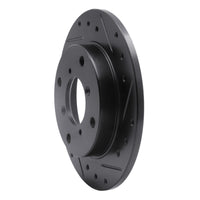 R1 Concepts R1 89-94 Suzuki Swift Rear Right Drilled & Slotted Black Brake Rotor