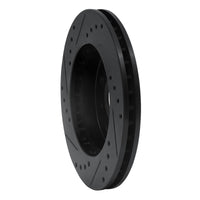 R1 Concepts R1 98-07 Mitsubishi Lancer Front Right Drilled & Slotted Black Brake Rotor