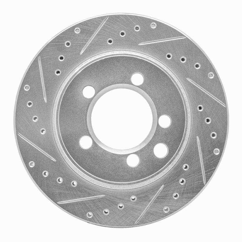R1 Concepts R1 74-81 Dodge Ramcharger 4WD Front Left Drilled & Slotted Silver Brake Rotor