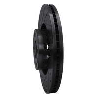 R1 Concepts R1 00-03 Audi A8 Front Left Drilled & Slotted Black Brake Rotor
