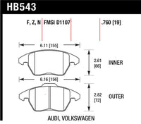 Hawk Performance Hawk HP+ Street Brake Pads