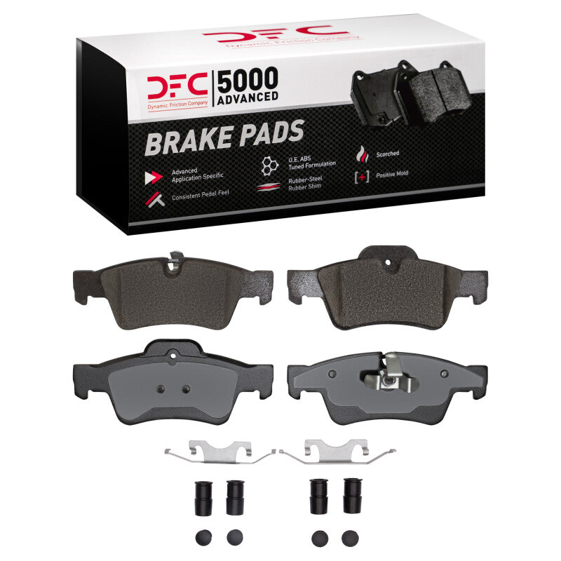 DFC 05-18 Mercedes-Benz GL350 Rear 5000 Advanced Low Metallic Brake Pads and Hardware Kit