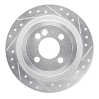 R1 Concepts R1 09-14 Mini Cooper (Excl Clubman) Rear Right Drilled & Slotted Silver Brake Rotor