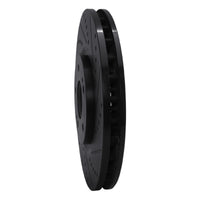 R1 Concepts R1 03-06 Mitsubishi Lancer Front Right Drilled & Slotted Black Brake Rotor