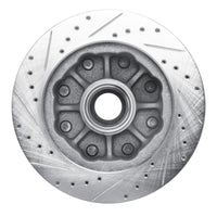 R1 Concepts R1 1988-1996 Chevrolet C3500 Front Right Drilled & Slotted Silver Brake Rotor