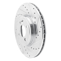 R1 Concepts R1 02-06 Mini Cooper (Excl Clubman) Front Right Drilled & Slotted Silver Brake Rotor