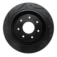 R1 Concepts R1 97-04 Ford F-150 4WD Rear Right Drilled & Slotted Black Brake Rotor