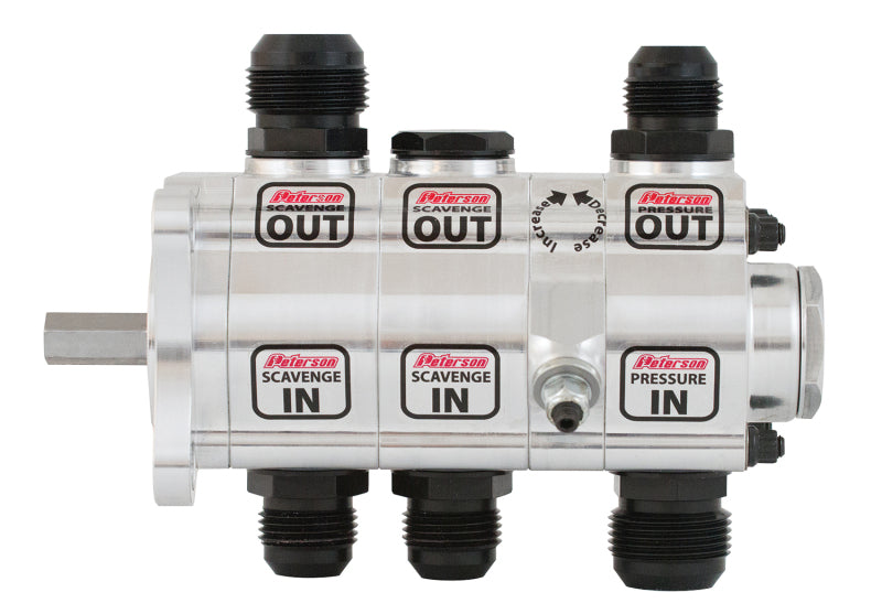 Peterson Fluid Systems R4 3-Stage Oil Pump - Cam Drive - Reserve Rotation - Rear Drive