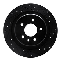 R1 Concepts R1 16-18 Buick Envision Rear Right Drilled & Slotted Black Brake Rotor
