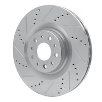 R1 Concepts R1 14-19 Fiat 500L Front Left Drilled & Slotted Silver Brake Rotor