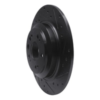 R1 Concepts R1 09-14 Acura TL Rear Right Drilled & Slotted Black Brake Rotor
