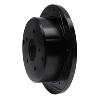 R1 Concepts R1 04-04 Pontiac GTO Rear Right Drilled & Slotted Black Brake Rotor