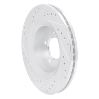 R1 Concepts R1 99-04 Chrysler 300M Front Right Drilled & Slotted Silver Brake Rotor