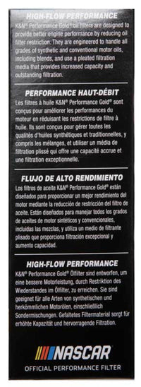 K&N Engineering K&N Performance Oil Filter for 14-17 Dodge Durango 3.6L / 14-17 Jeep Grand Cherokee 3.6L