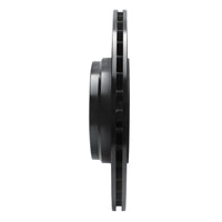 R1 Concepts R1 09-19 BMW 750LI Rear Left Drilled & Slotted Black Brake Rotor