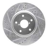 R1 Concepts R1 06-21 Subaru Legacy Front Left Drilled & Slotted Silver Brake Rotor