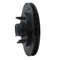 R1 Concepts R1 97-02 Ford F-250 2WD (Excl Super Duty) Front Left Drilled & Slotted Black Brake Rotor