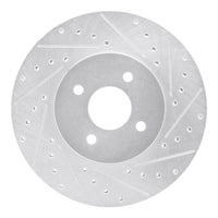 R1 Concepts R1 02-04 Ford Focus Front Right Drilled & Slotted Silver Brake Rotor