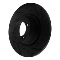 R1 Concepts R1 67-76 BMW 1600 Front Right Drilled & Slotted Black Brake Rotor