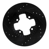 R1 Concepts R1 79-83 Nissan 280ZX Front Right Drilled & Slotted Black Brake Rotor