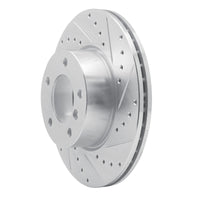 R1 Concepts R1 06-13 BMW 128I Front Right Drilled & Slotted Silver Brake Rotor