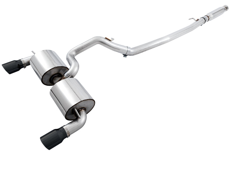 AWE Tuning Ford Focus RS Touring Edition Cat-Back Exhaust - Resonated - Diamond Black Tips