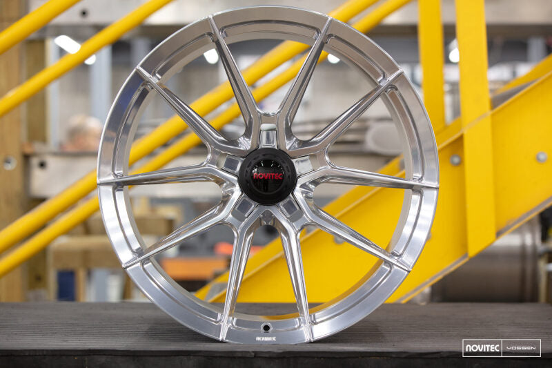 Vossen x Novitec NF10 22x11.5in - 5x114.3 BP - ET29 - Brushed Gloss Clear Ferrari 296 Rear Wheel