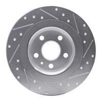 R1 Concepts R1 18-25 Volvo S60 Rear Left Drilled & Slotted Silver Brake Rotor