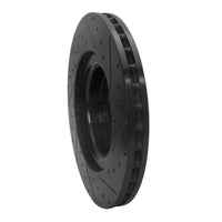 R1 Concepts R1 13-19 Mercedes-Benz GLE400 Front Left Drilled & Slotted Black Brake Rotor