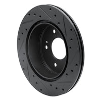 R1 Concepts R1 06-12 Mitsubishi Eclipse Rear Left Drilled & Slotted Black Brake Rotor