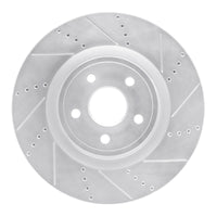 R1 Concepts R1 2012-2025 Dodge Durango Front Right Drilled & Slotted Silver Brake Rotor
