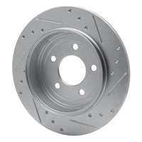 R1 Concepts R1 05-08 Ford Escape Rear Left Drilled & Slotted Silver Brake Rotor
