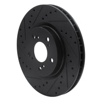 R1 Concepts R1 05-12 Acura RL Front Left Drilled & Slotted Black Brake Rotor