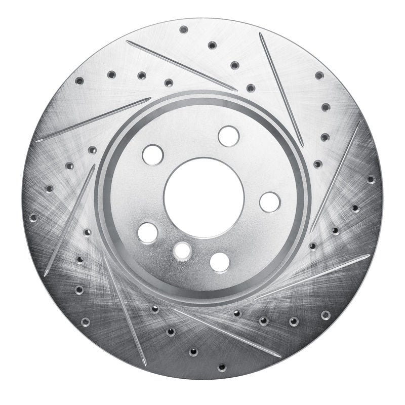 R1 Concepts R1 18-25 BMW 430I Gran Coupe Front Right Drilled & Slotted Silver Brake Rotor