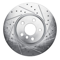 R1 Concepts R1 18-25 BMW 430I Gran Coupe Front Right Drilled & Slotted Silver Brake Rotor