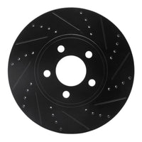R1 Concepts R1 03-11 Ford Crown Victoria Front Right Drilled & Slotted Black Brake Rotor