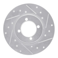 R1 Concepts R1 74-87 Dodge COLT Front Right Drilled & Slotted Silver Brake Rotor