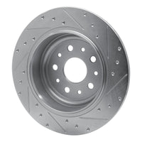 R1 Concepts R1 18-25 Jeep Wrangler Rear Left Drilled & Slotted Silver Brake Rotor